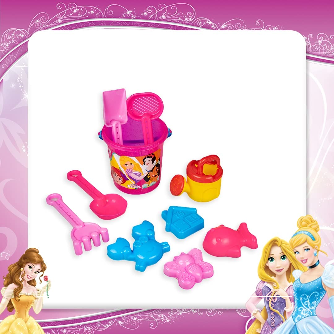Ratna's Disney Beach Set Princess Theme | 10 pcs Mold & Sand Beach Toy Set for Kids (Multi Color Sand & molds)