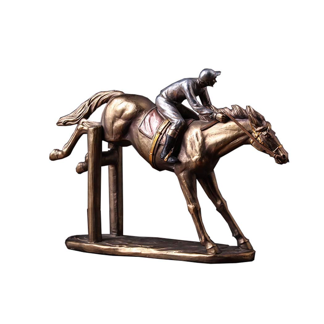 Mankvis Vintage Horse Racing Decorative Statues, Bronze Resin Crafts, Home Decorations, Desktop Ornaments, Collectibles