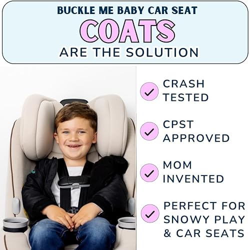 Miniatura 4 de Buckle Me - Abrigo de invierno para bebé, chaqueta de asiento de automóvil Toastier para niños y niñas, destacada en Shark Tank de 6 meses a 6 años