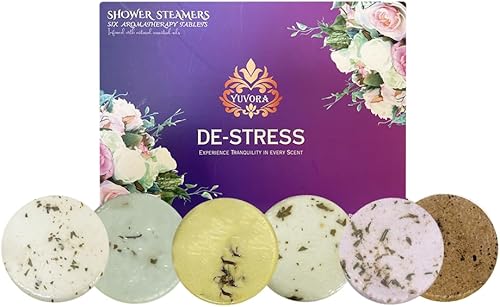 Transforma tu ducha en un spa con los vaporizadores de ducha de Yuvora 6 aromas increíbles para calmar tus sentidos - Infundido con aceites