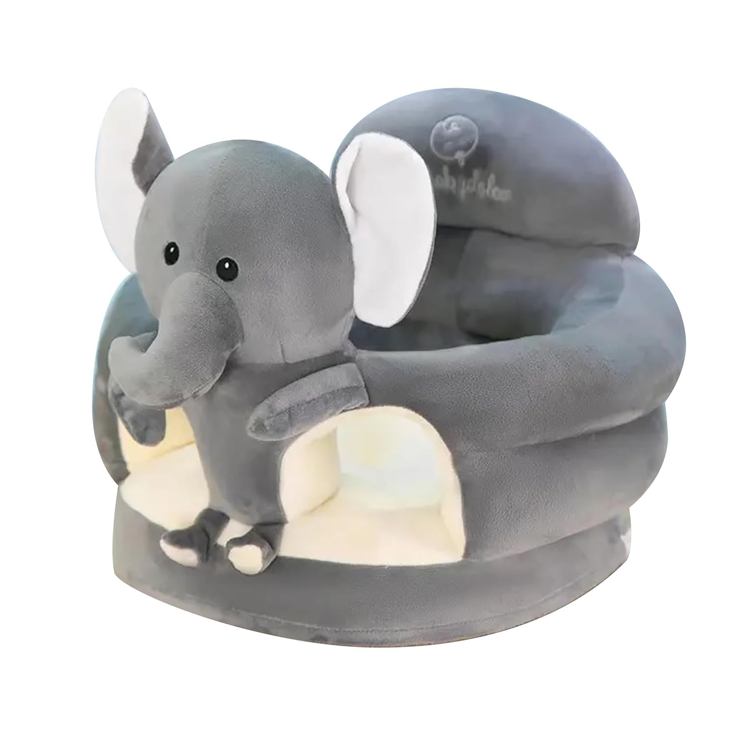 JASMINE AROMA Brand Plush Super Soft Cute Face Baby Support Sofa| Sitting Sofa for Kids for 0-2 Years (Elephant - Gray)-image-14