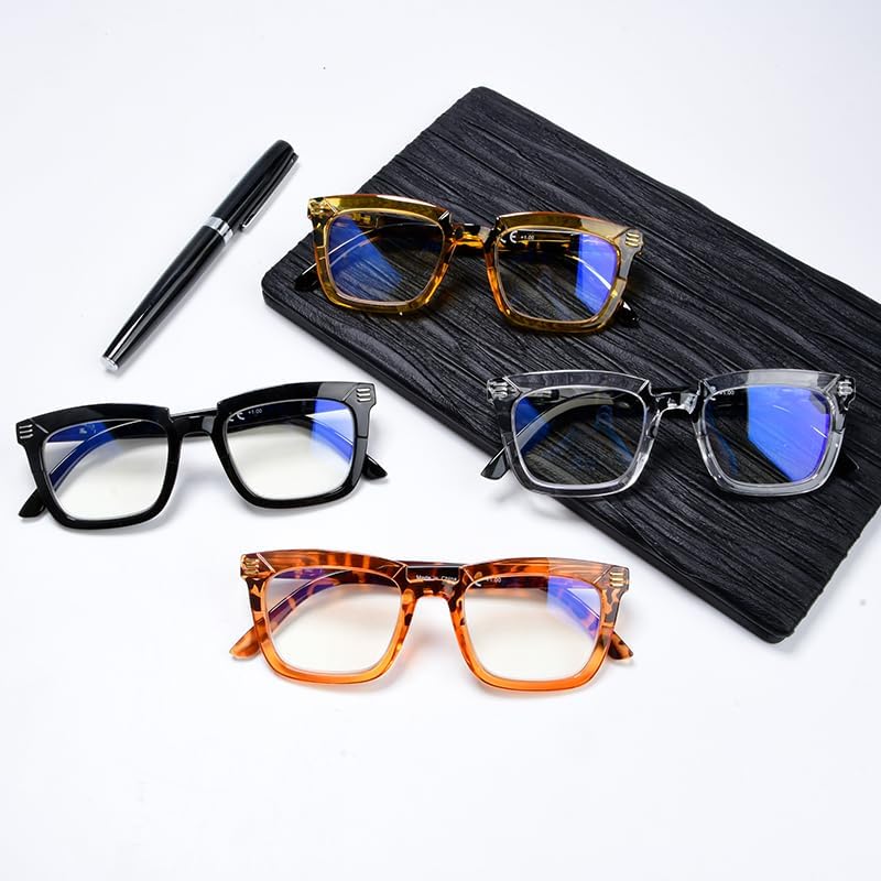 Miniatura 6 de Eyekepper Paquete de 4 lentes de lectura multifocales con bloqueo de luz azul progresivos multienfoque para mujeres, +2.25