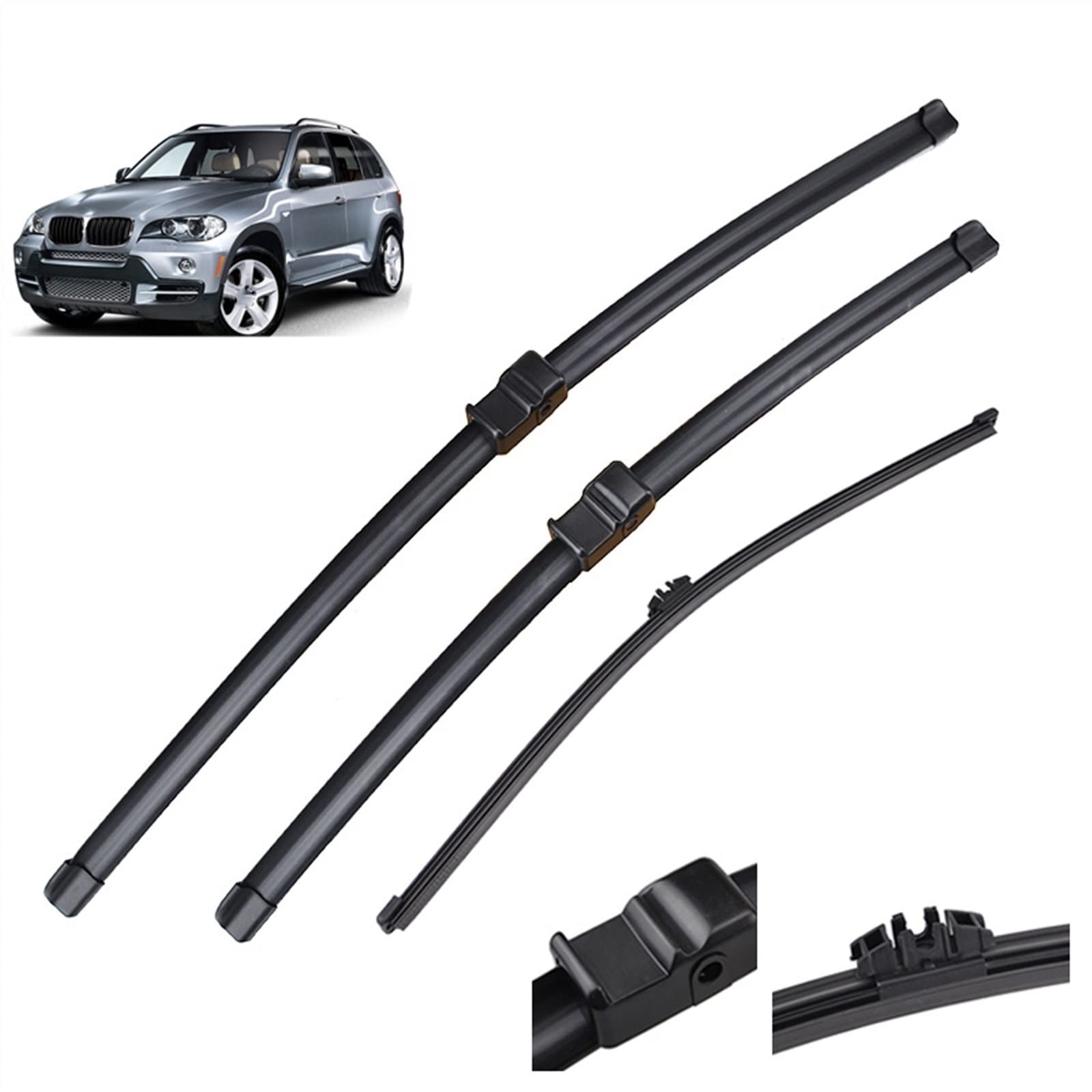 Essuie-glace BMW X5 E70 silencieux et anti-traces pour pare-brise avant arrière