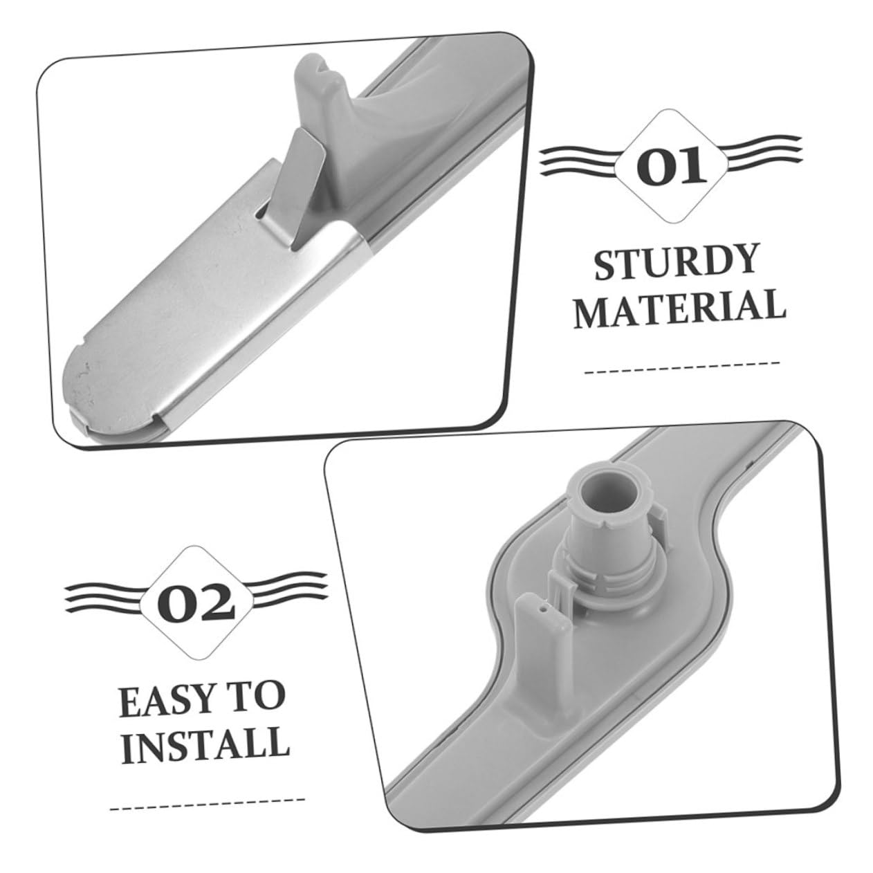 TOPBATHY Braccio Irroratore Inferiore in Abs e Ferro Installazione Facile 2 Pezzi Pulizia per Lavastoviglie per Cucina