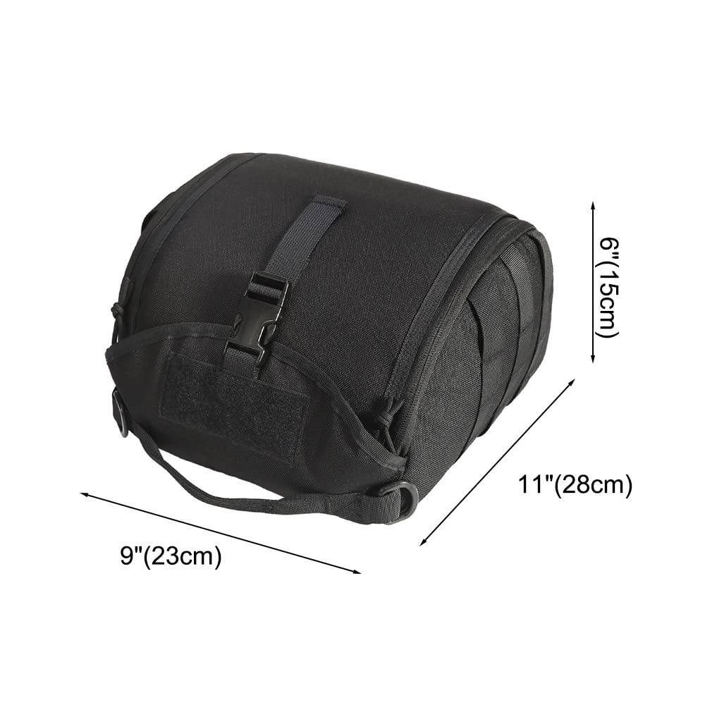DONGKER Taktische Molle Helmtasche, Tactical Clamshell Helmet Bag, Staubdicht Helm Tragetasche mit Gepolsterte und Fleece Gefütterte für Airsoft, Motorrad- und Fahrradhelme, 28x23x15 cm
