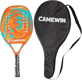 Paddle Tennis Racquets,Carbon Adult Tennis Racket - EVA Foam Beach Sports Tennis Racket With Bag For Sand Gift Racquet Paddle Jildouf