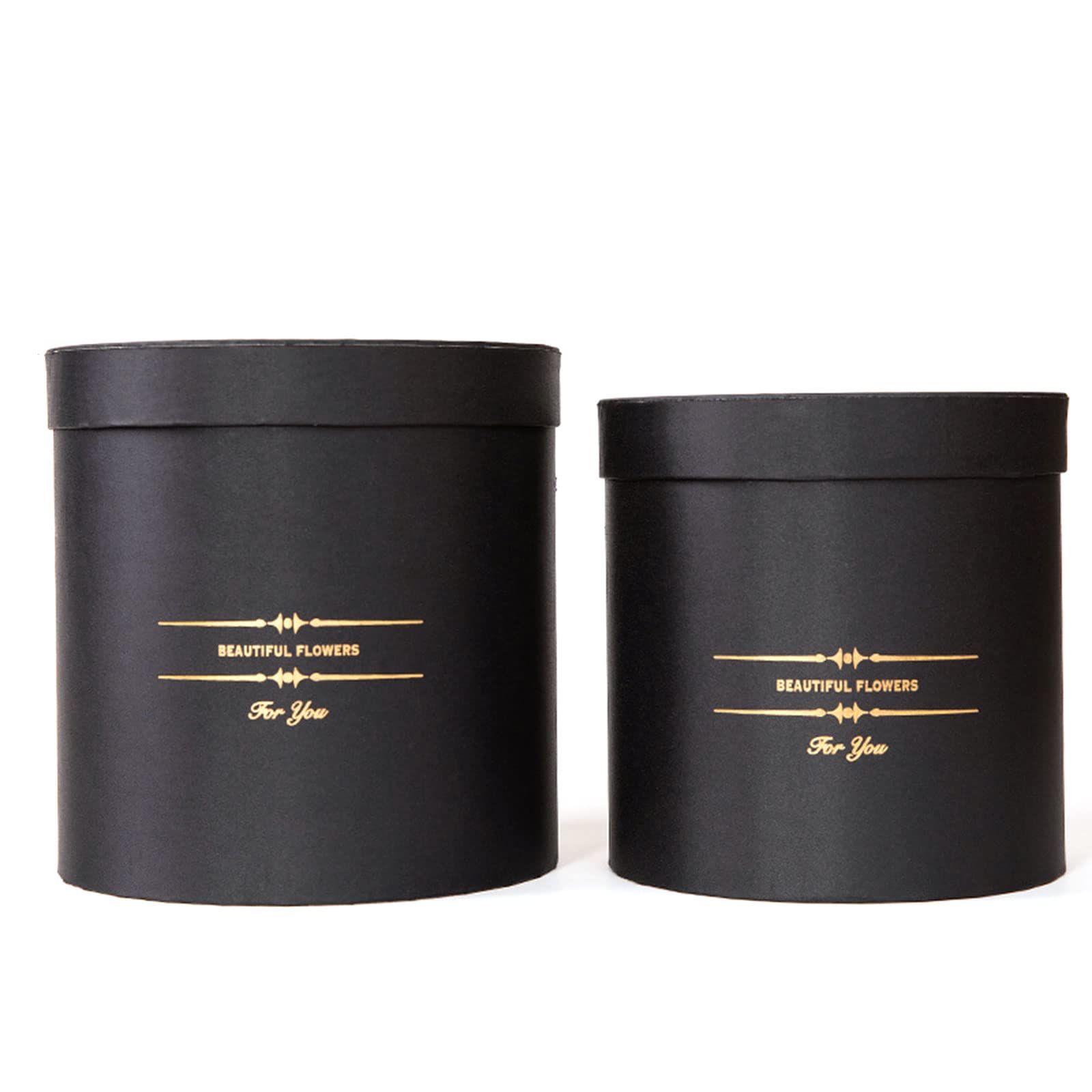 YWLUUOO Empty Round Gift Boxes with Lids Cardboard Flower Package Box Wedding Decor Table Centerpieces Anniversary Supplies Flower Boxes for Arrangements Round Black Empty for Centerpiece