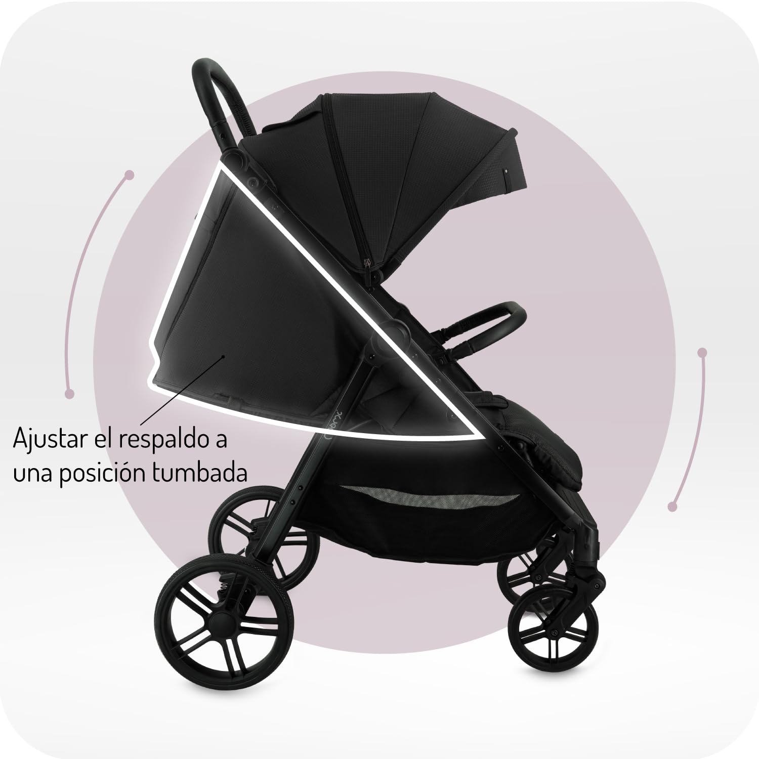 Silla de paseo MoMi CLARA a partir de 6 meses, hasta 22 kg de peso corporal, arnés de seguridad de 5 puntos, cubrepiernas, portavasos, cesta de compra, bolso, mosquitera, protector de lluvia