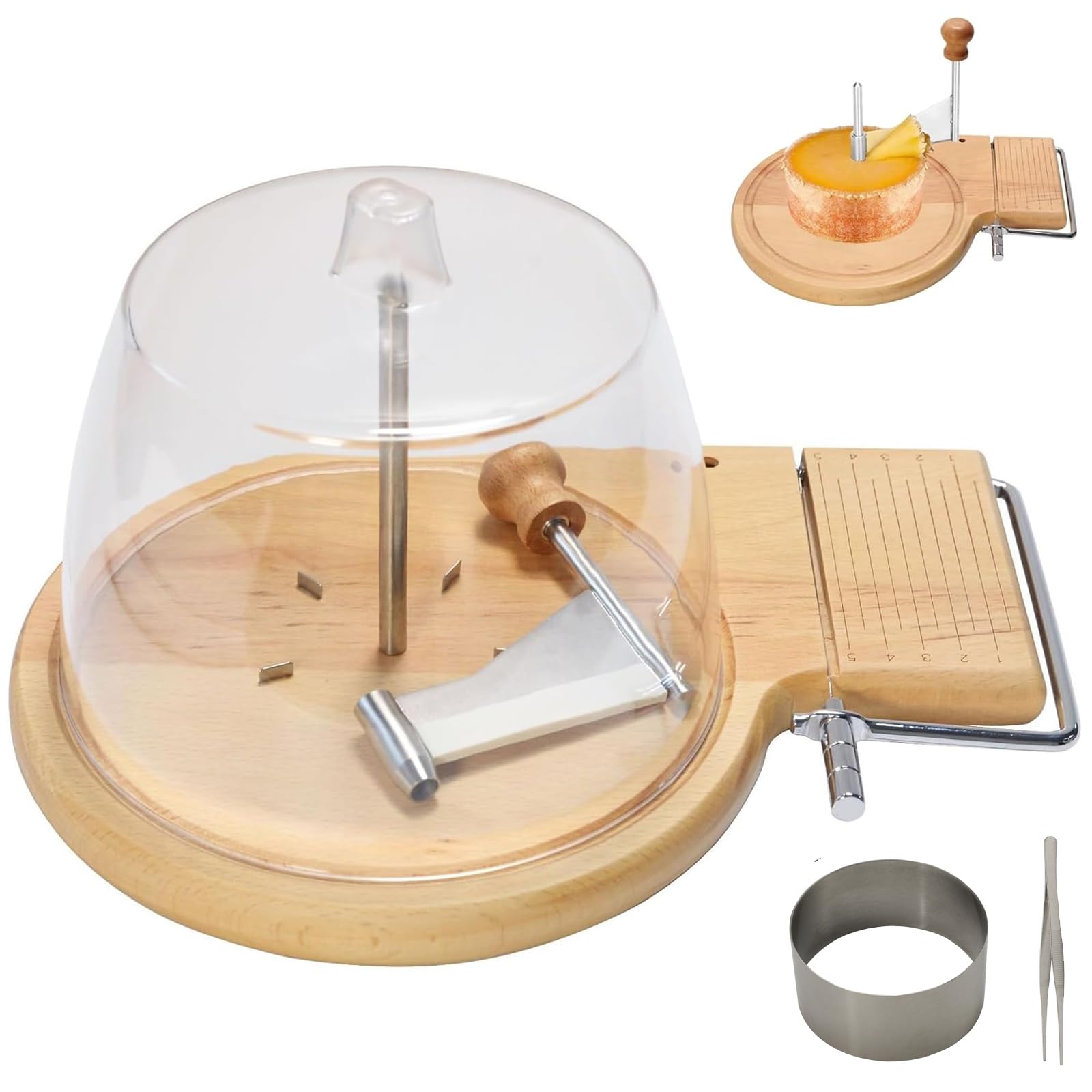 Käse-Lockenwickler & Hobel, Verstellbarer Schneider für Hart- & Weichkäse, Schokolade, Dekorative Spiralen & Gourmet Serviermaschine