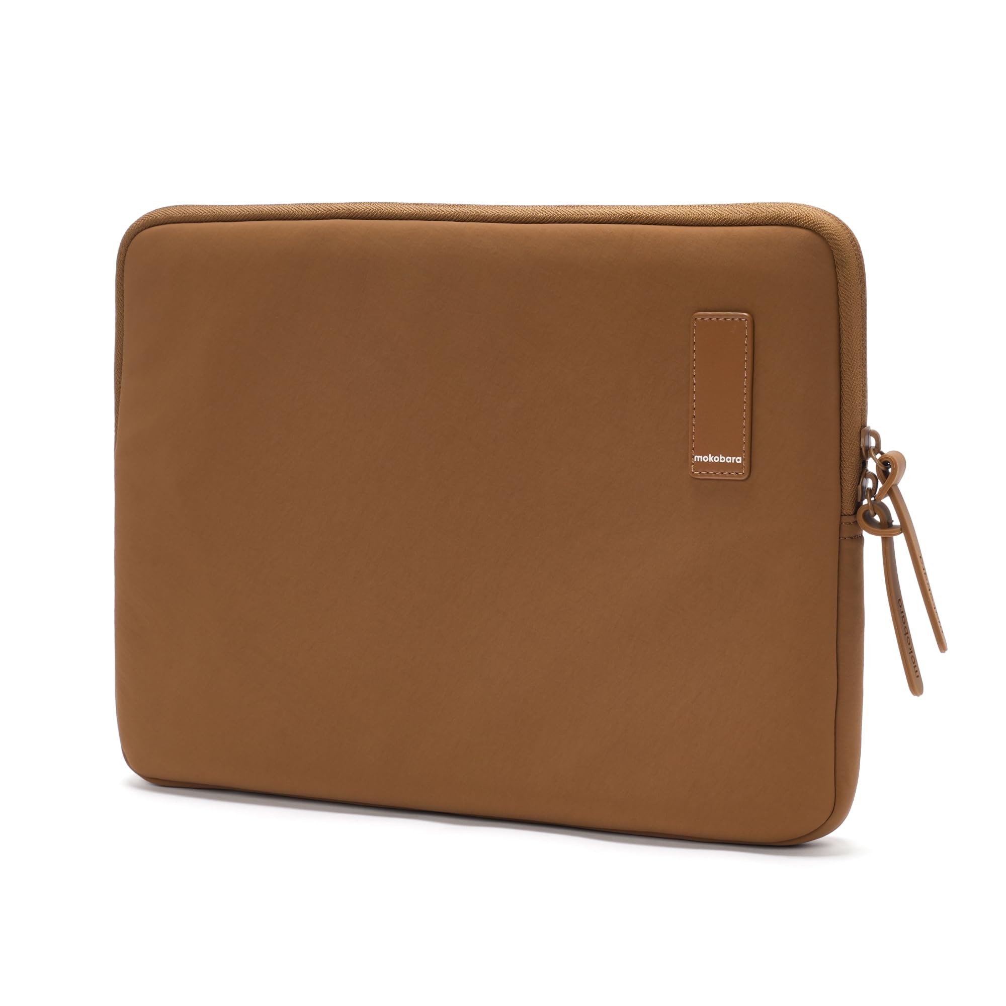 MOKOBARA Aisle Laptop Sleeve | Small | Aerology Nylon | Compatible with 14" Laptops/MacBook | Lightweight Sleeve with Soft Microsuede Lining & Premium Zip Closure | Bear Hug (Brown)