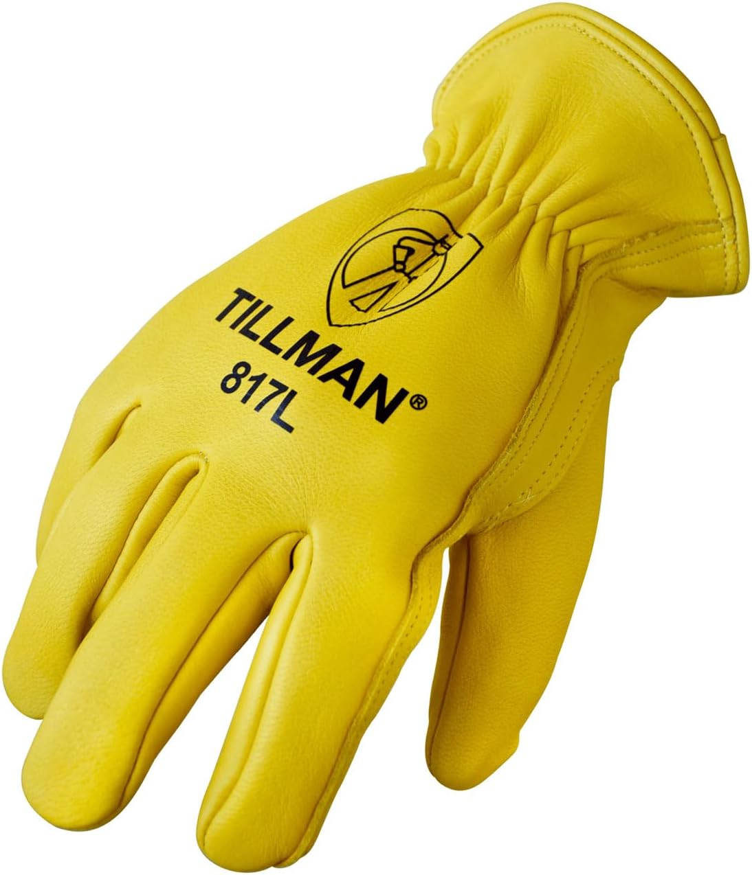 Tillman 817 Top Grain Heavyweight Elkskin Drivers Gloves with Lined Back, Large