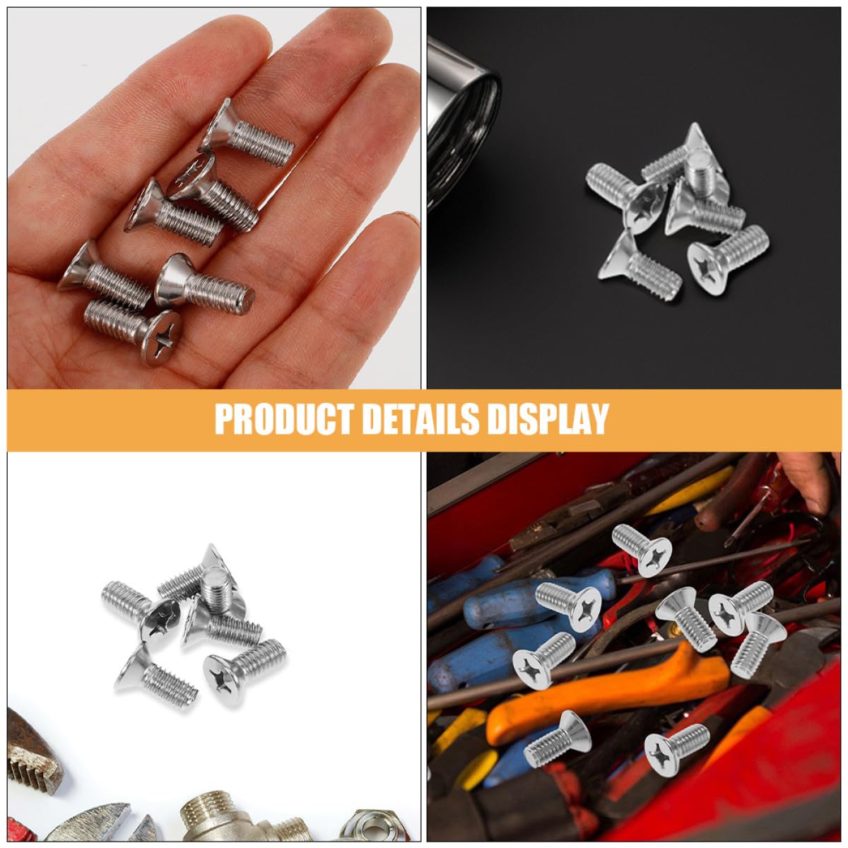 Générique Kit de 8 Vis de Fixation du Disque de Frein en Acier Inoxydable Couleur Argenté Compatibles Véhicules Boulons pour Disque de Frein Voiture Fixation Sécurisée pour Système de