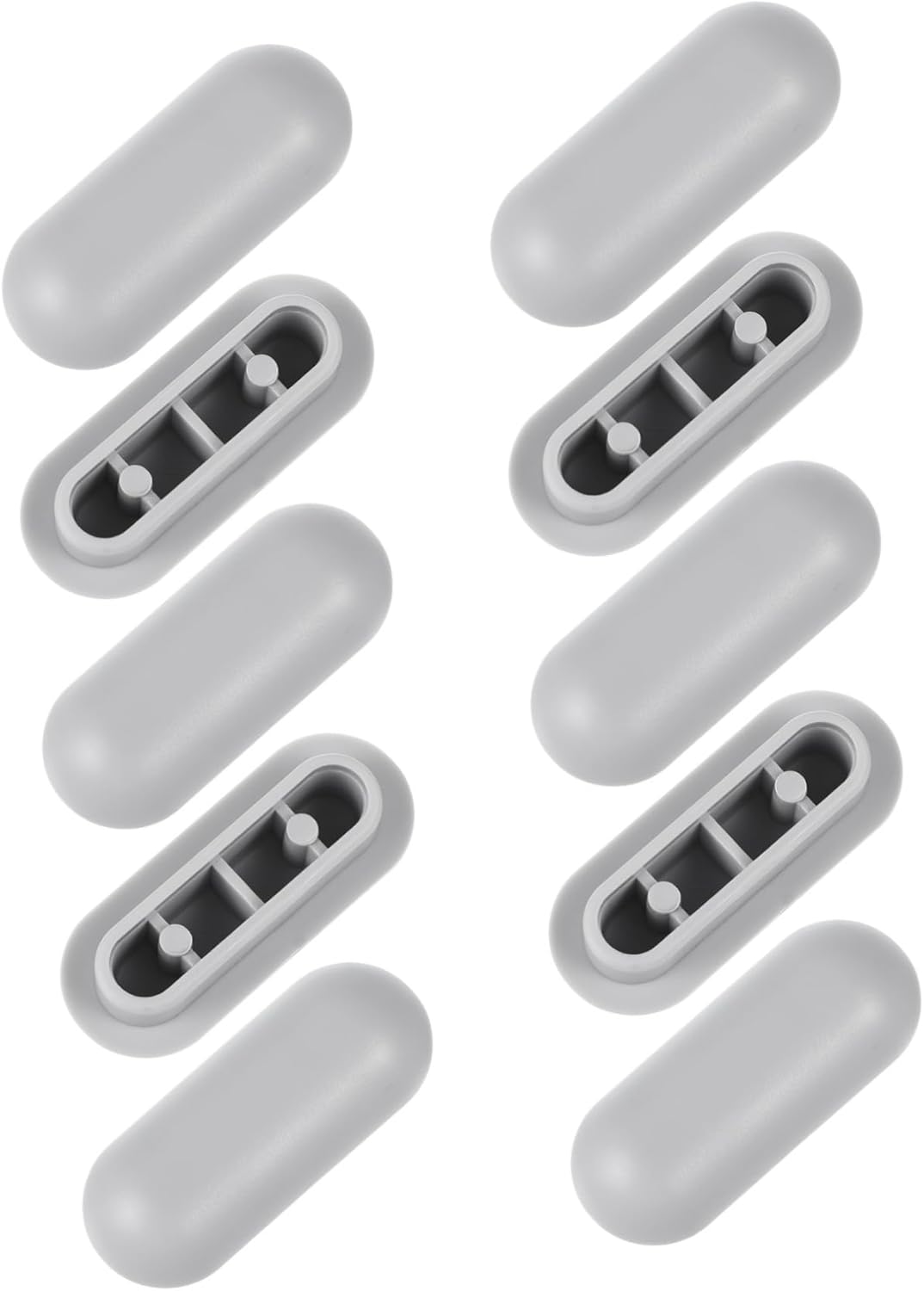 TEHAUX 100pcs Toilet Seat Bumper Pads Self-adhesive Gaskets for Noise Reduction Standard Lids Cushioning for Home Bathroom Use