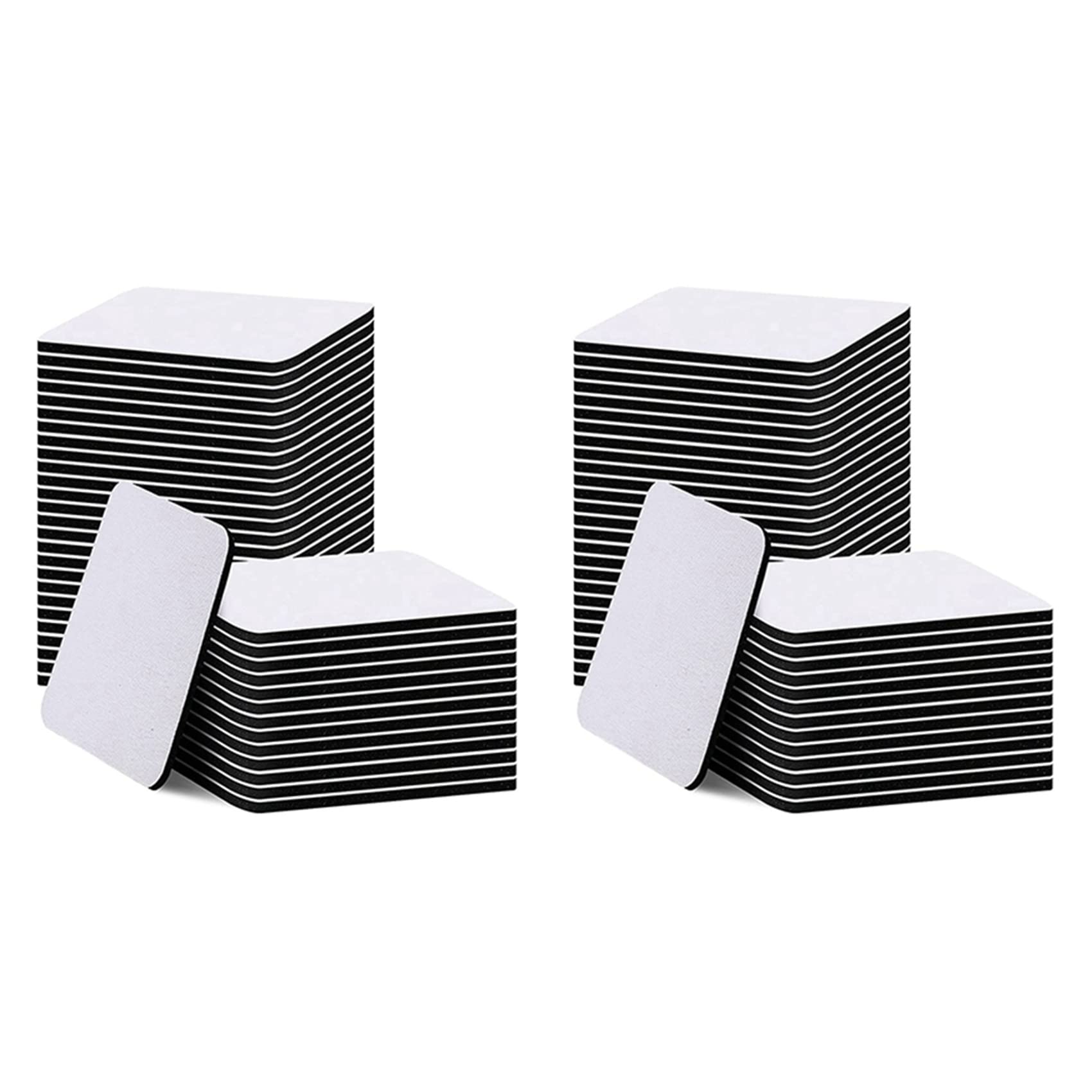 Hndhbfgrt 120 Pieces Square Sublimation Coaster Sublimation Blank Cup Mat Blank Rubber Coasters Heat Transfer Cup Blank Cup Mat