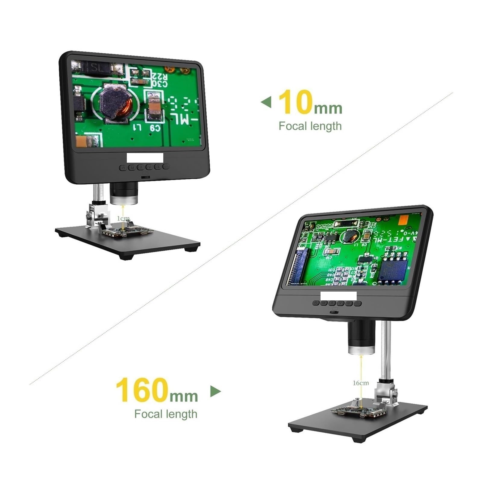 Mikroskop cyfrowy, Mikroskop 8,5 Cala LCD 5X-260X Cyfrowy Regulowany 1080P | Asortyment, Narzędzie Spawalnicze, Dla Dzieci, Studentów, Dorosłych, Początkujących, Nauki, Eksperymentów