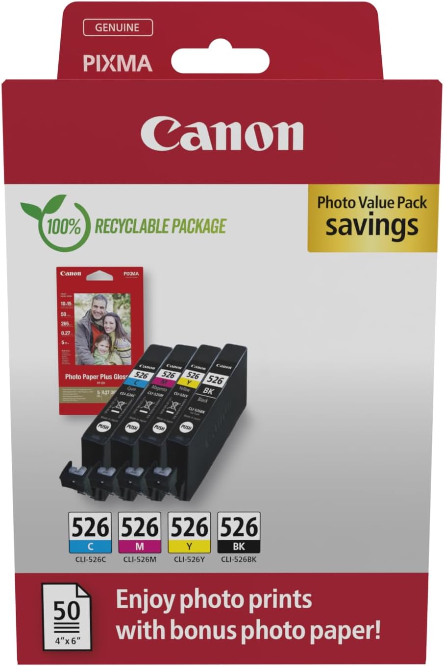 Canon PG-560 CL-561 Pack de Cartouches Noir et Couleur (Multipack