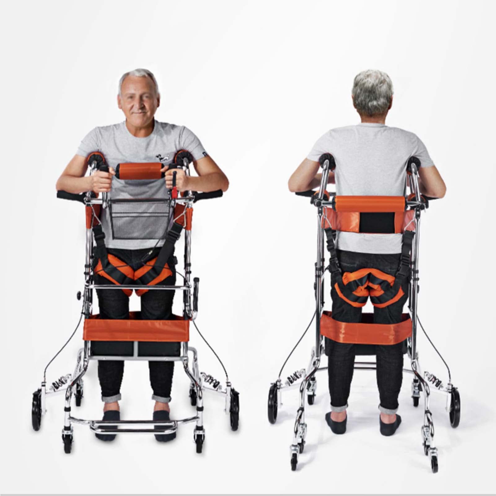 YSUEFIJO Andador Silla de Ruedas, Andador para Ancianos con Silla, Andadera para Ancianos Regulable, Rollator con 4 Ruedas, Andador Caminador, Casa y Fuera