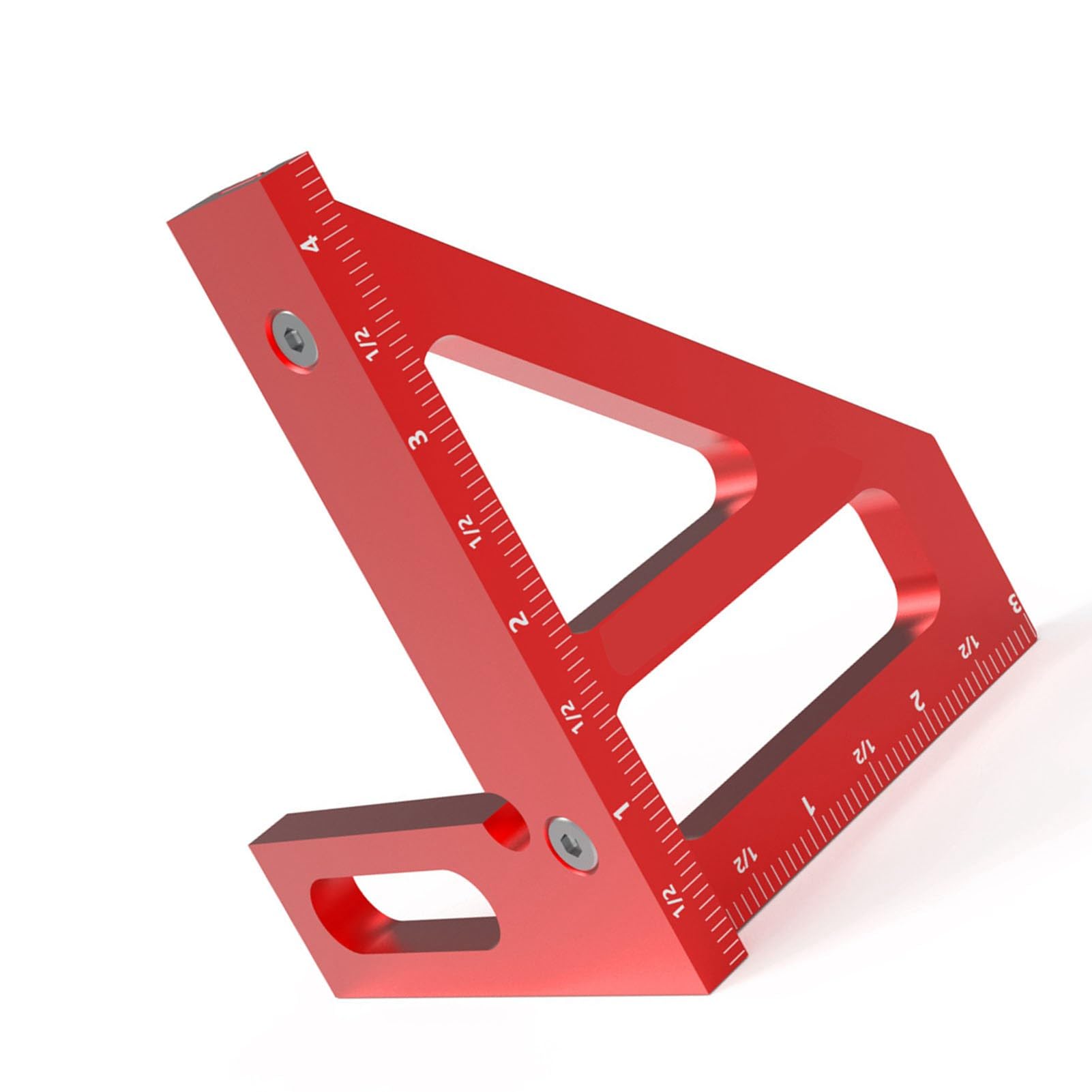 Dreieck-Messlineal mit Mehreren Winkeln (45°/90°) aus Aluminiumlegierung, hochpräzise für Holzbearbeitung, Linienzeichnungen und Gehrungsreißer