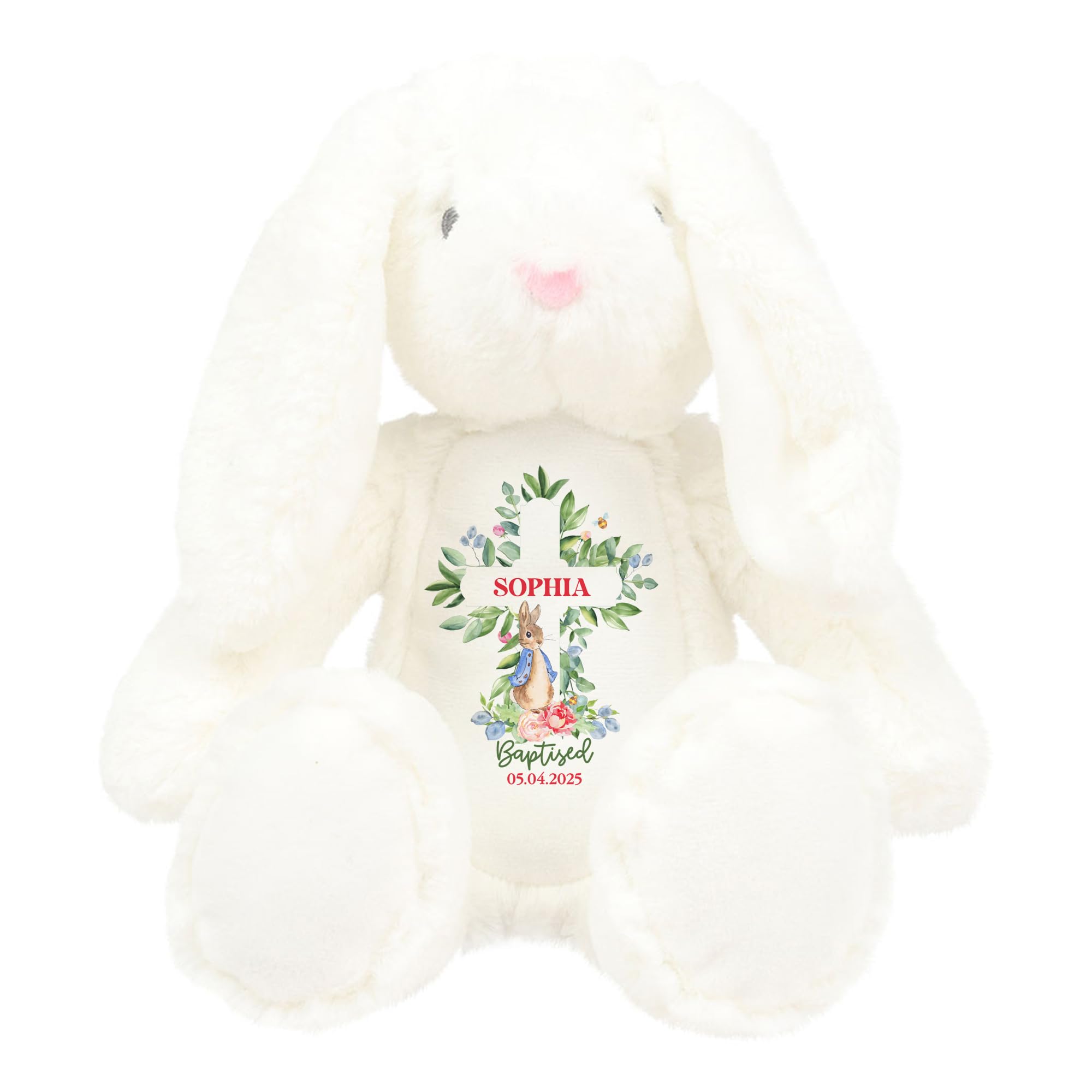 Personalised Baptism Toy with Name Church Baptism Gift Plush toy Bunny Baby Girl Boy Gifts Baby Keepsake Teddy Naming Ceremony Baptised