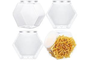 4 Pieces Plastic Candy Jars with Lids