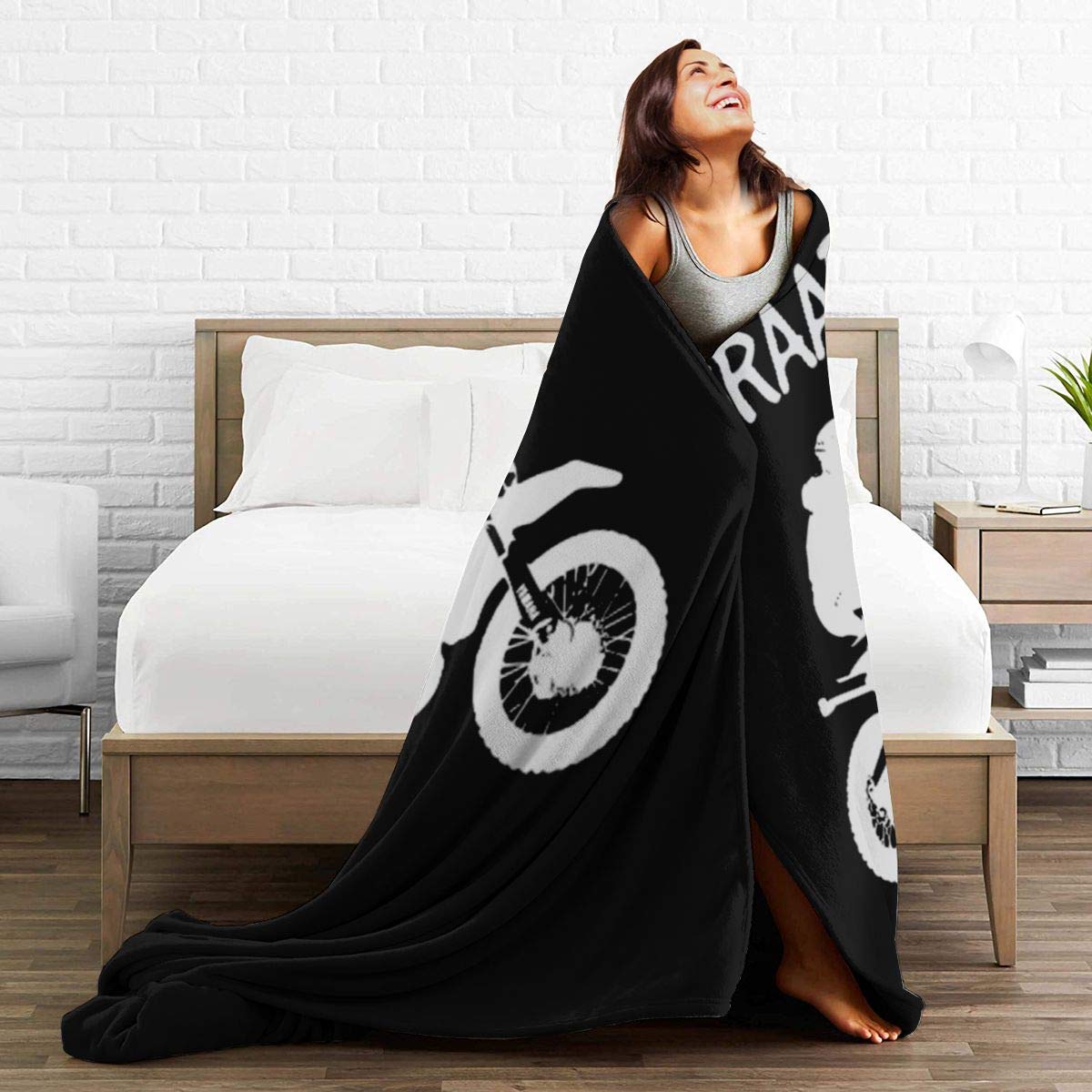 Motocross Fleecedecke – Super Weich, Leicht & Warm, Für Couch, Bett & Unterwegs