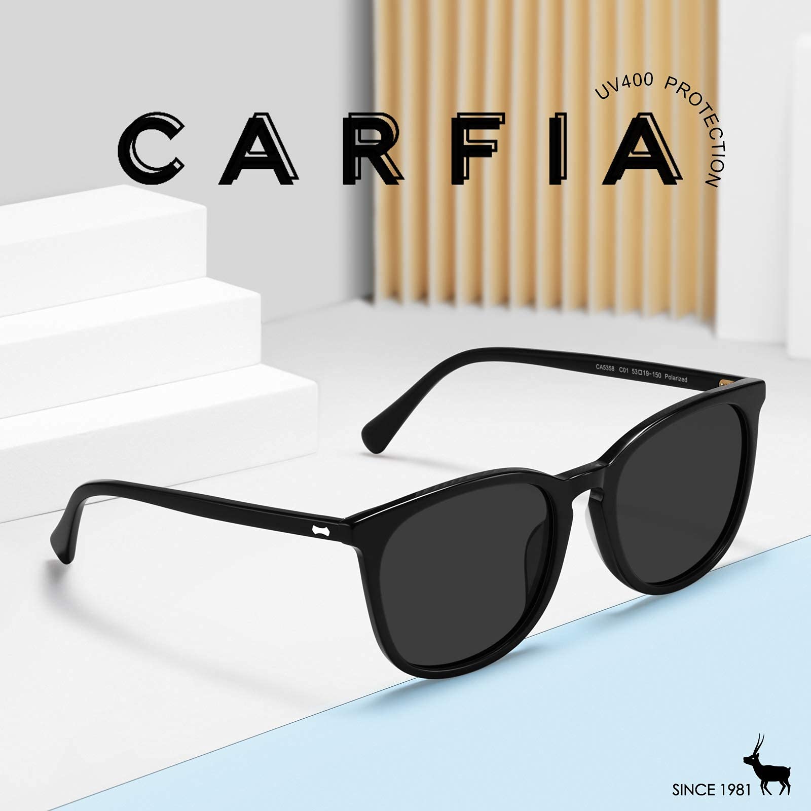 Polarized Sunglasses for Women UV400 Protection CA3210 | Flexible Amazon.com: CARFIA Polarized Sunglasses for Women UV400  main image 4