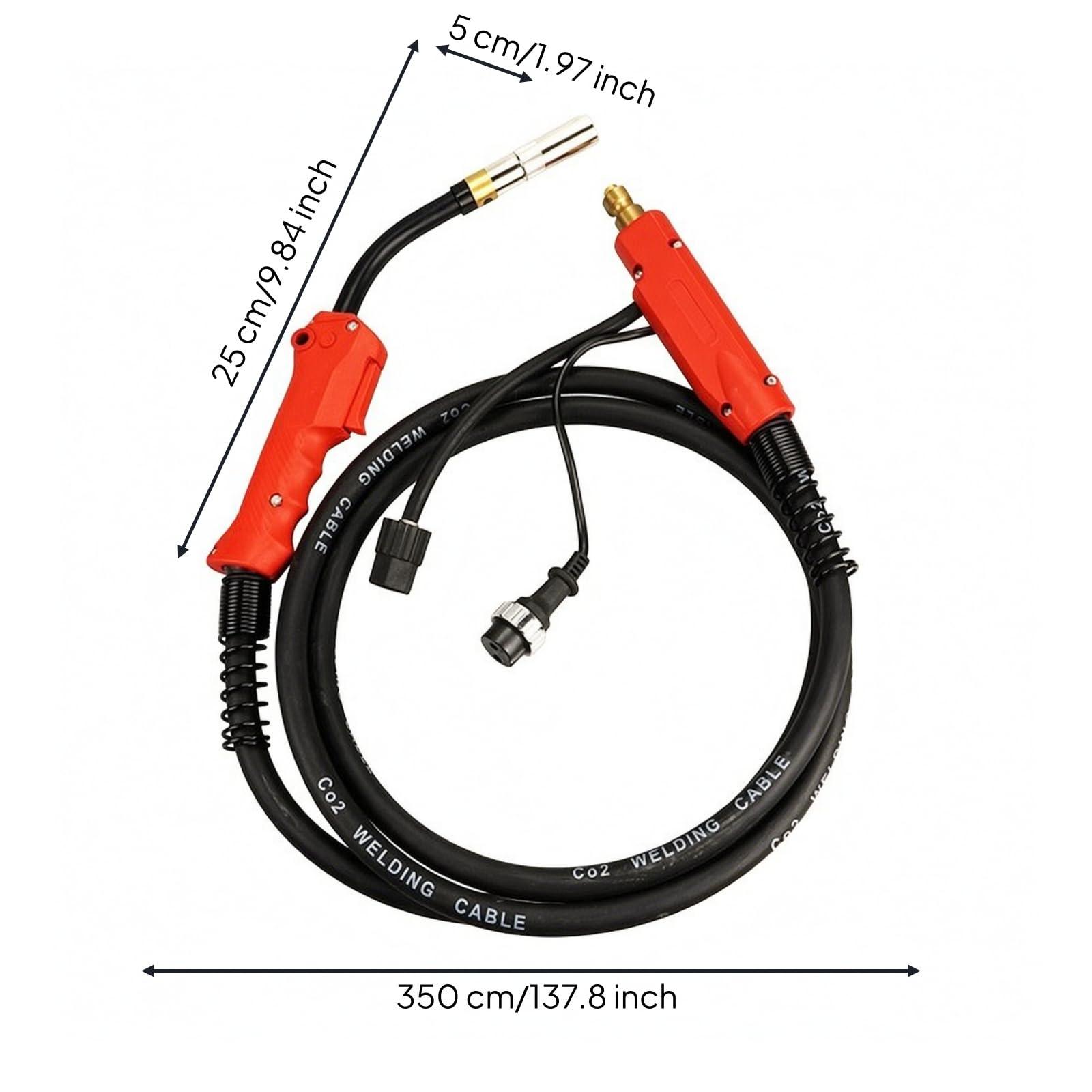 predolo Pistola Soldadura Ergonómica Soplete Refrigerada por Gas, Antorcha, Cable Soldadura con Mango, para Taller, Fabricación
