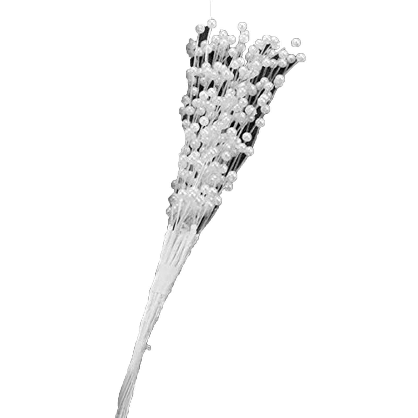 Brussel 10 Stems Faux Pearl Beads Spray Bouquet Wedding Bride Hand Flower DIY Crafts Pearls Sticks Bouquet White