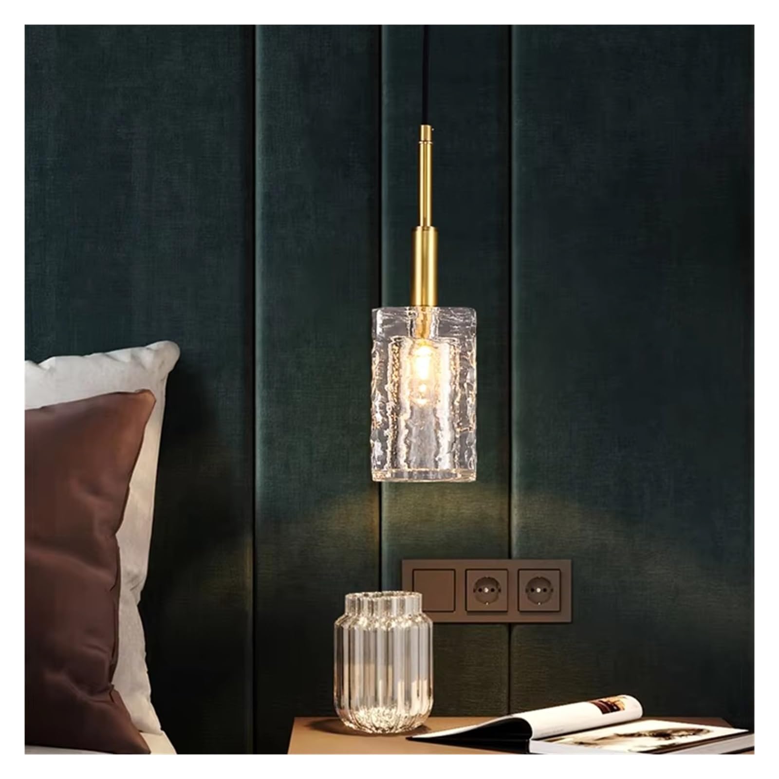 KLXSIVU Modern Copper Mini Chandelier Nordic Luxury Pendant Lamp for Bedroom Bar Restaurant Living Room Decor Chandelier,Chandelier,Warm Light