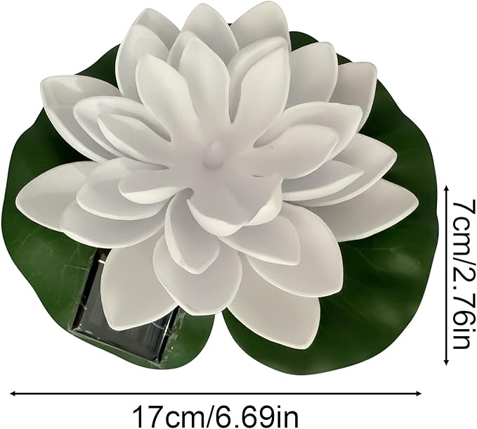 Generic Floating Solar Lights, Waterproof Led Pool Lanterns, 6.69x2.76 Inches Flower Shaped Solar Auto Charging & Color Changing Design, for Outdoor Pond, Spa, Lake, Patio, Backyard, Yard photo 2