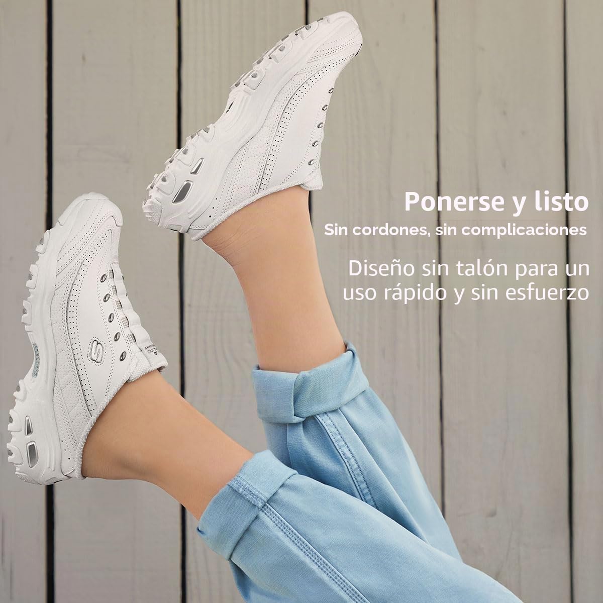 Skechers Sport D'lites Resbalã³n-en la Zapatilla de Deporte de la Mula