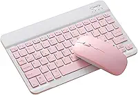Kit Teclado e Mouse sem Fio Bluetooth Magnético para Tablets e Celulares Compatível com Windows/Mac/Android Para Lite P610 Tab S6 (Rosa)
