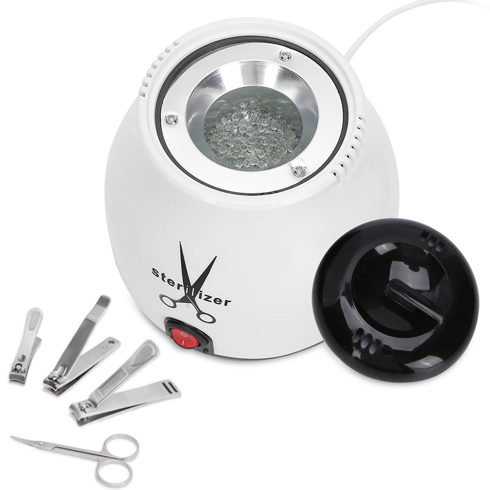 Esterilizador de Herramientas para Uñas, Esterilizador de Uñas Esterilizador de Herramientas de Metal para Decoración de Uñas Máquina de Limpieza de Alta Temperatura Tijeras
