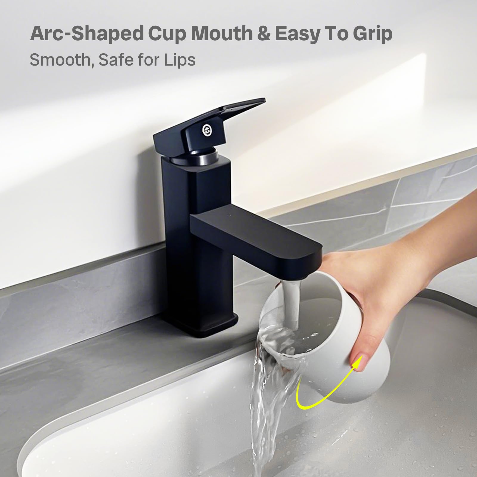 Bicchiere porta Spazzolino 3 Pezzi, porta Spazzolini Bagno, Plastica Alimentare, Assolutamente Infrangibili (Bianco, Grigio, Marrone)