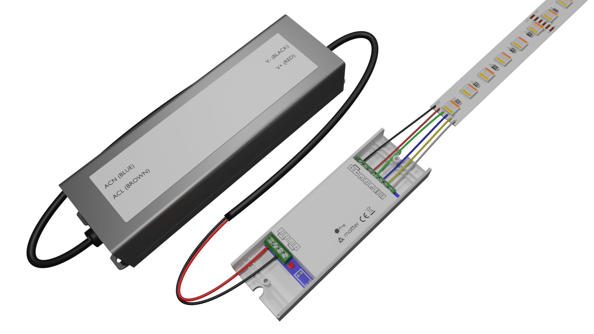 LED TRADING MATTER over Thread Steuergerät Controller für Stripes oder Lampen (RGB-CCT)