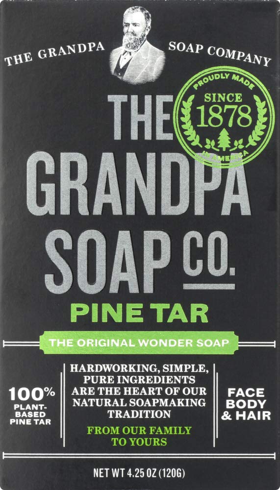 Grandpa Pine Tar Soap 4.25 Oz (2 Pack) by Grandpa Soap Co.