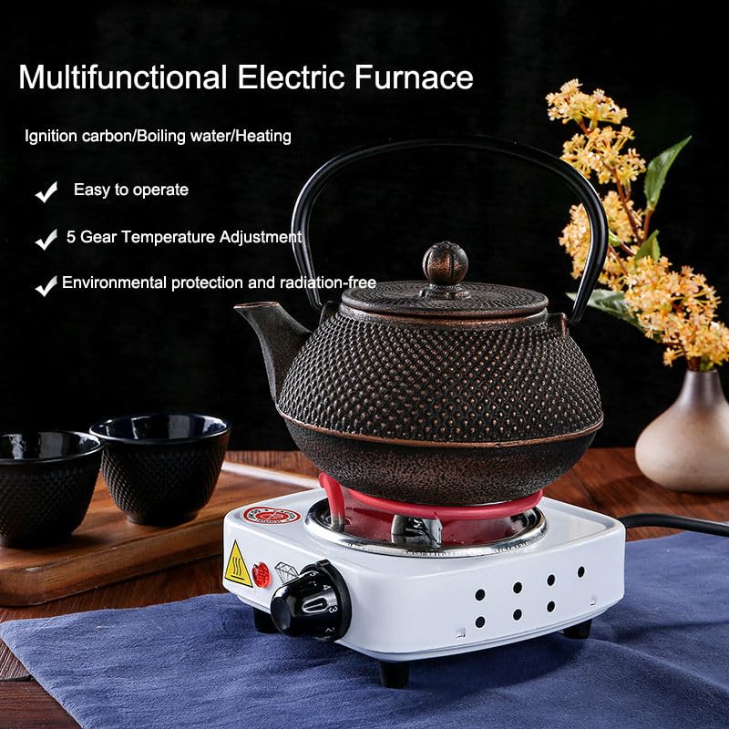 Image of Electric Charcoal Burner Hot Plate 1000W | Instant Coal Heater Sigdi | Fast Heating Stove for Charcoal, Coffee & Tea | Multipurpose Electric Hot Plate for Home & Kitchen - Mixed Color