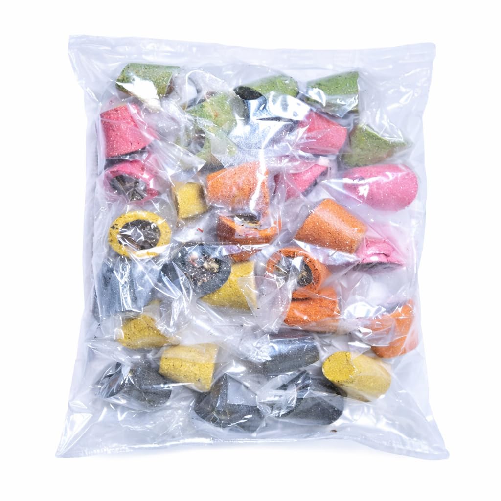Natural Sambrani Dhoop Cups for Pooja – Assorted Multi Colour Incense Cups 60 (Pink, Green, Orange, Yellow, Black – 12 Pieces Each) | Herbal Fragrance | Long Lasting & Charcoal-Free-picture-23