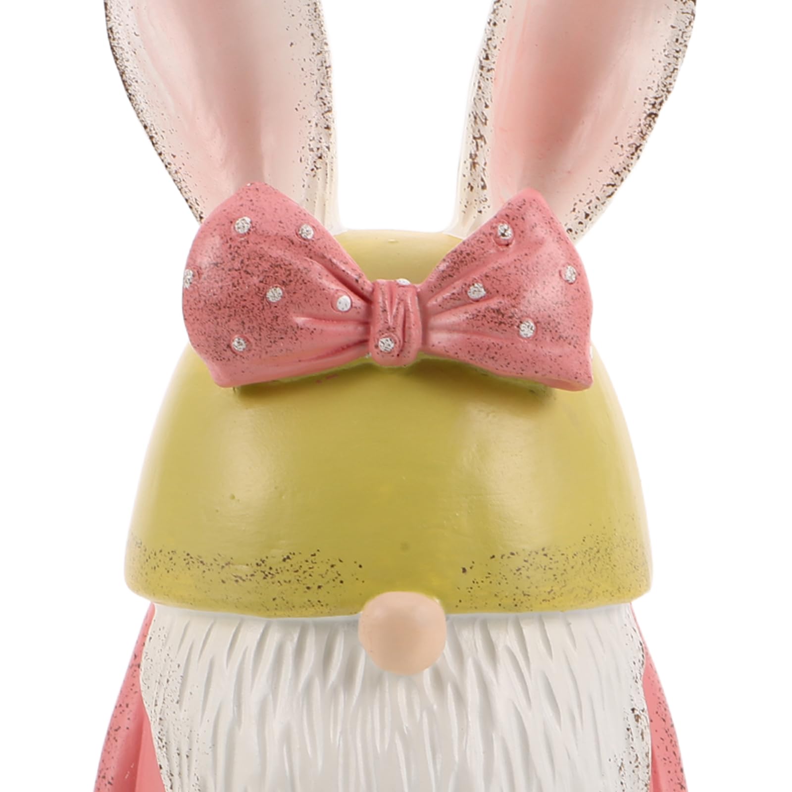 TOYANDONA Decoración de Pascua Figura de Conejo de Resina Rosa, Estatua Pequeña para Cocina y Oficina, Decoración Rústica de Primavera, Relleno para Cestas de Pascua, Adorno de Mesa Ligero