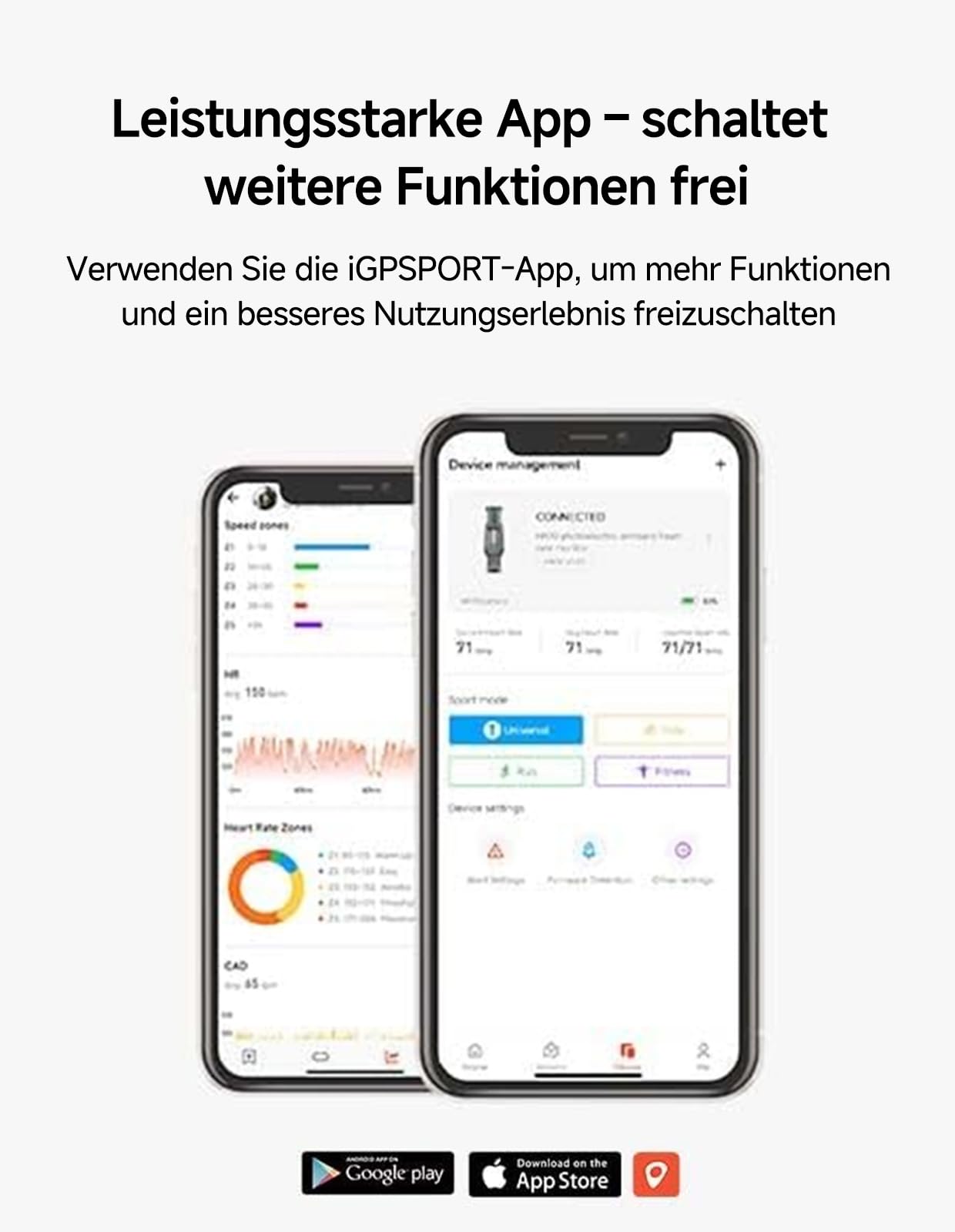 iGPSPORT Herzfrequenzmesser Armband, Bluetooth 5.0 ANT+ HR70 Pulssensor für den Sport, 65H Batterielebensdauer Fitness Armband für Sportarten Laufen Radfahren
