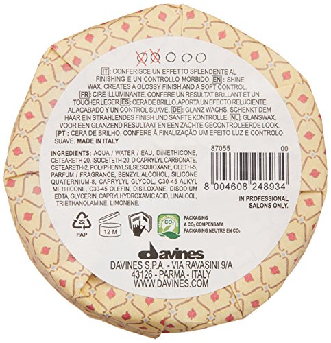 Davines This is a Shine Wax, Light Hold And Creamy Formula For Creating Glossy And Sleek, structured Styles, 2.64 Oz.