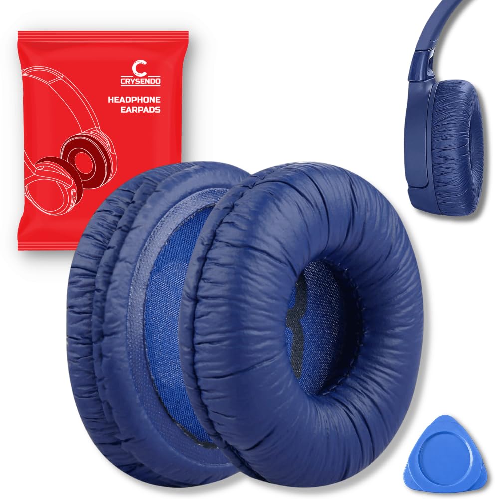 Crysendo Headphone Cushion for JBL C300SI, T250SI, T450, T460BT, T600, T500BT, 520BT Headphones | 70mm Replacement Soft & Comfortable Pads | Frog Leather & Soft Foam Ear Cushion Ear Pads (Blue)-image-43