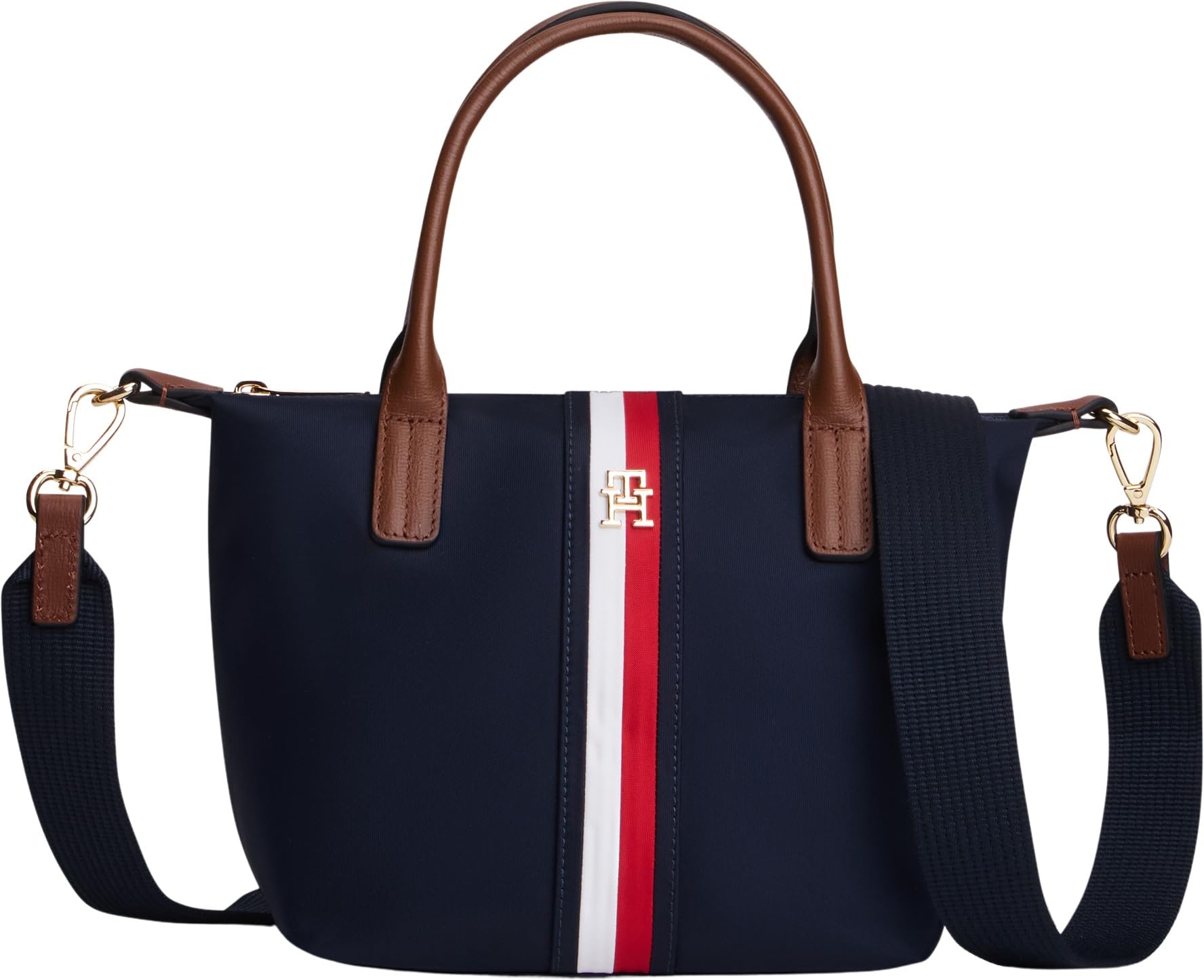 Tommy Hilfiger Women Popette Mini Tote Corp AW0AW19025 Tote, BLUE (Space Blue), One Size