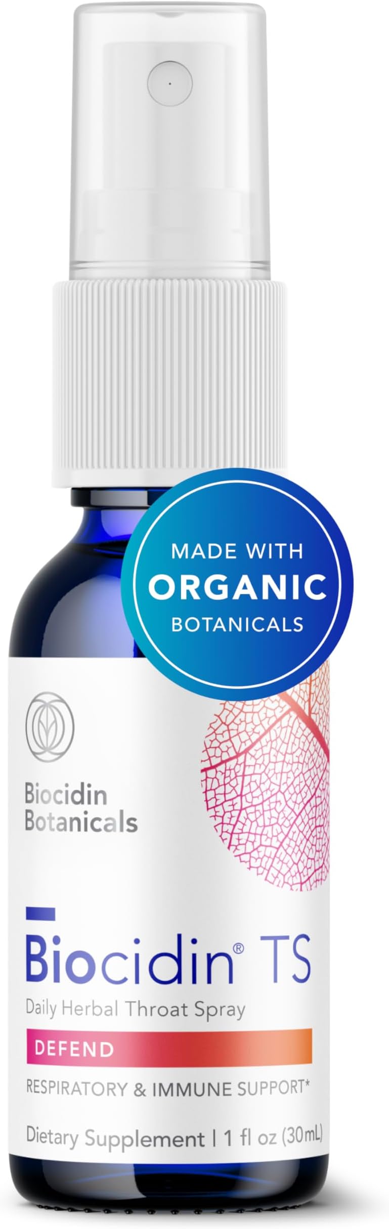 Biocidin Throat Spray - Throat Numbing Spray for Immune Support with Biocidin Blend - Clinically Researched, Fast-Acting for Seasonal Aid or Travel - Support Upper Respiratory Tract (1 fl oz)