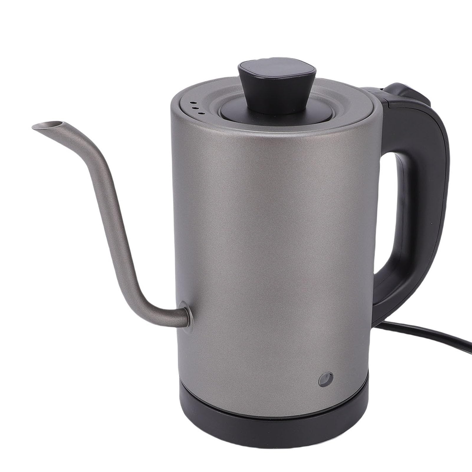 Hervidor Eléctrico con Cuello de Cisne, 600 W, 0,8 L, de Acero Inoxidable de Ebullición Rápida, para Verter sobre café, Tetera con Apagado Automático, Protección contra (Enchufe europeo 220V)