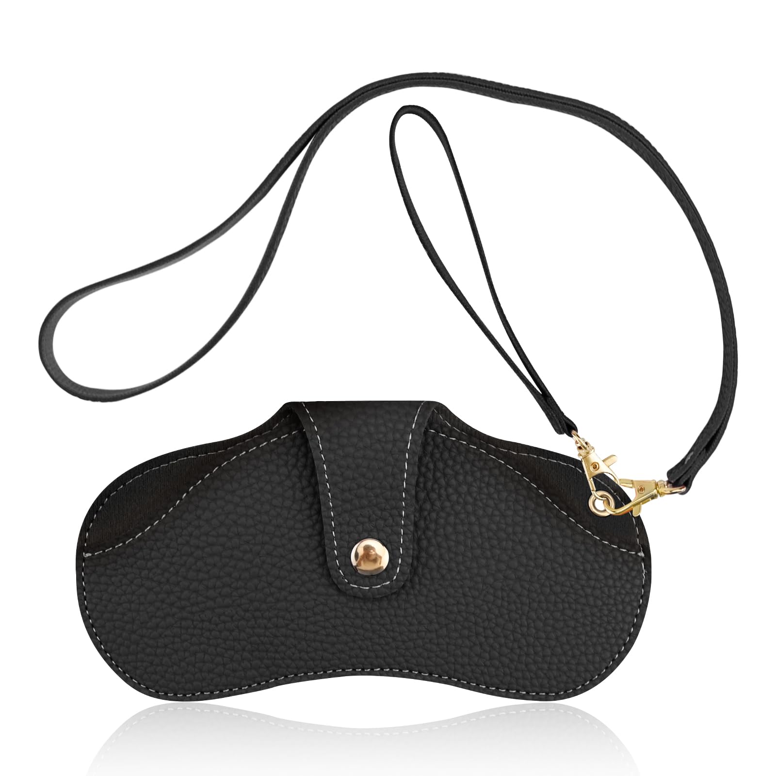Hileyu Estuche Gafas,Funda Gafas de Sol,Fundas Gafas Cuero PU,Estuche Delgado Para Anteojos,Funda de Gafas Blanda para Mujer Hombre,Bolsa de Almacenamiento Regalos para Mujeres Hombres