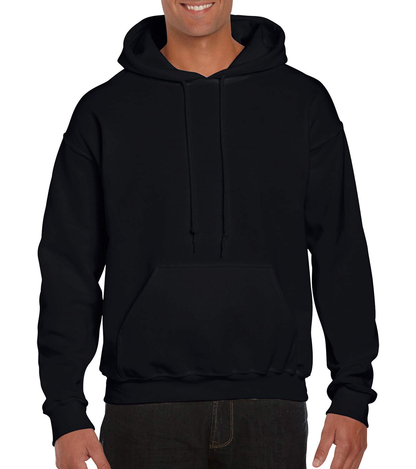 Gildan Heavyweight DryBlend Adult Unisex Hooded Sweatshirt Top/Hoodie (13 Colours) (2XL) (Black)