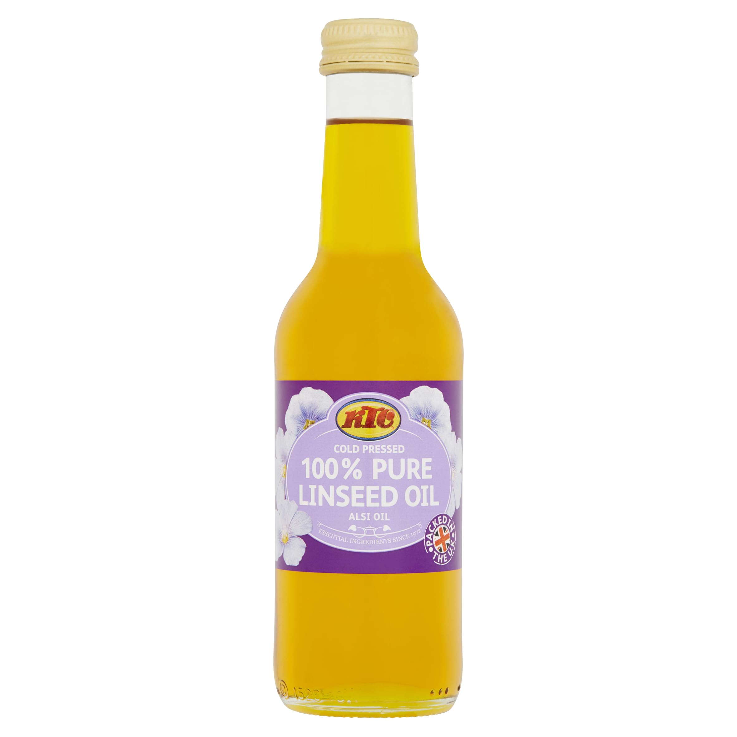 KTC - 100 % reines kaltgepresstes Leinöl / Flachssamenöl - Essbar - 250 ml