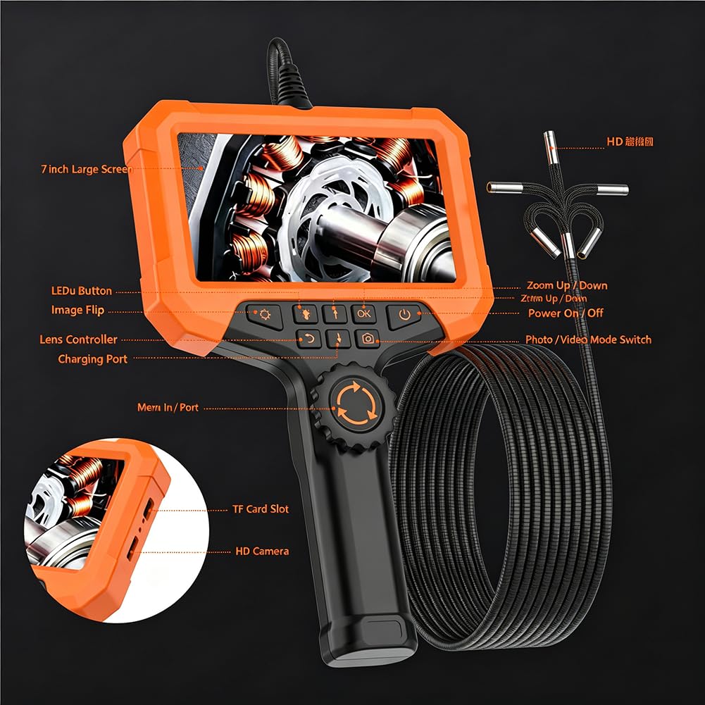 Endoscopio Industriale Telecamera IPS da 4,3 1M