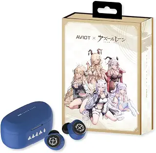 AVIOT TE-V1R-AZL アズールレーン コラボ ワイヤレスイヤホン ｜ハイブリッド・デュアルドライバー2.0搭載｜LDAC対応 | ｜最大62時間再生｜アダプティブハイブリッドノイズキャンセリング｜ワイヤレス充電対応｜IPX4防水｜低遅延モード搭載